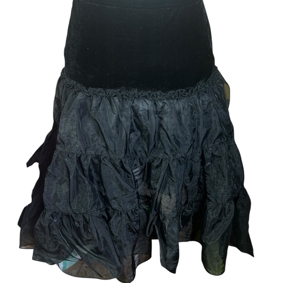 Killstar BLACK M Petticoat Velvet Layered Skirt Dress Crinoline Tutu Underskirt - Picture 2 of 6